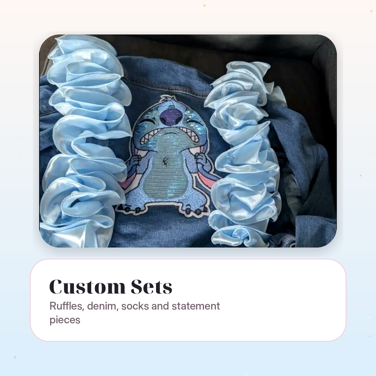 Custom ruffle set by glizs and glam