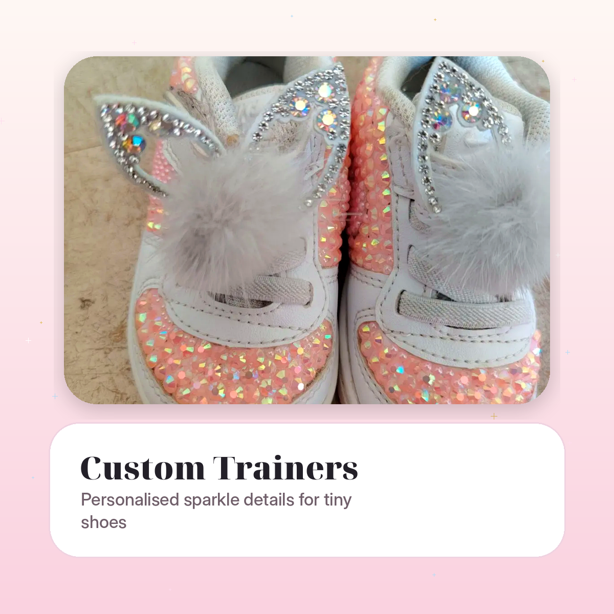 Sparkle trainers with glitter finish
