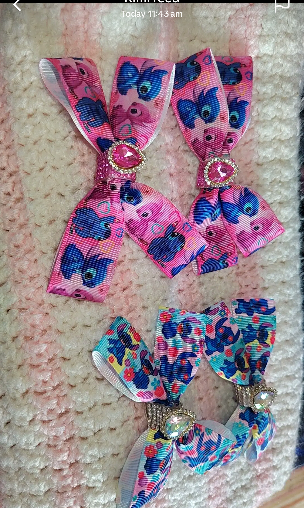 Colourful handmade bows and accessory pieces